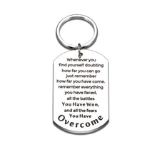 Load image into Gallery viewer, Recovery Gifts for Women Men After Surgery Addiction Inspirational Keychain Gifts for Cancer Survivor Warrior Fighter Sympathy Gift Stay Strong Gift Sobriety Gift for alcoholics AA Gift Stress Relief
