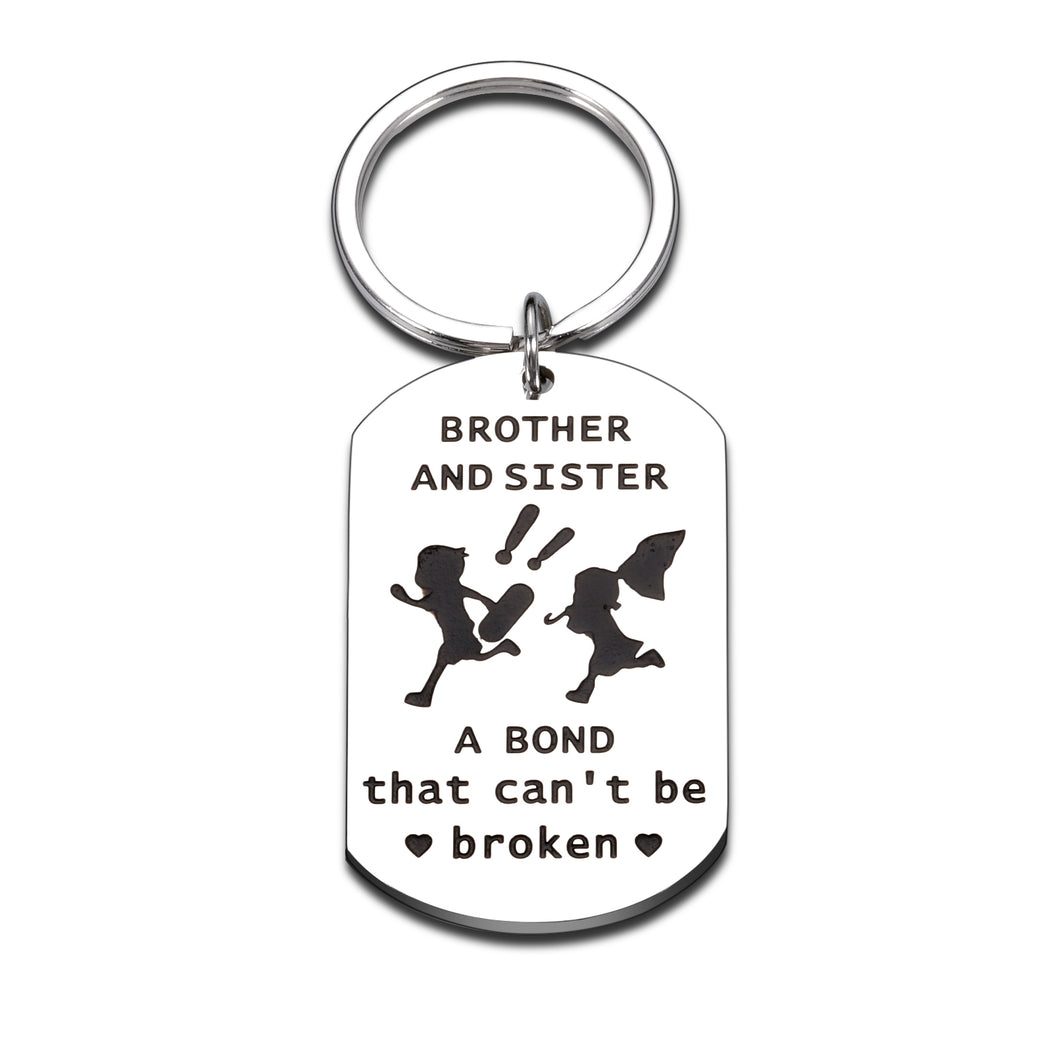 Brother Gifts from Sister Funny Sister and Brother Keychain Birthday Christmas Gift for Sister from Brother Big Sister Little Sister Gifts Valentine's Day Present Big Brother Little Brother in Law